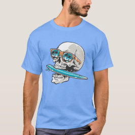 Lustiges Surfbrett Biss Sommer Surf Design T-Shirt