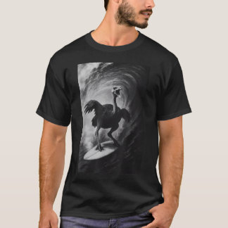 Lustiges Surfen Strauß Selfie Auf Surfbrett Safari T-Shirt