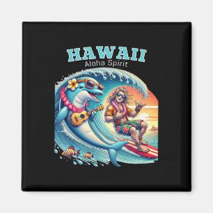 Lustiges Surfer-Shirt - Aloha-Geist Hawaii Magnet