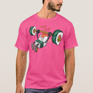 Lustiges Sushi Gewichtheben Fitnessstudio Fitness  T-Shirt