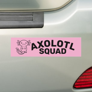 Lustiges süßes Axolotl-Squad-Party einstellbar bla Autoaufkleber