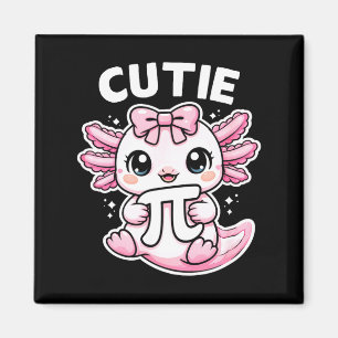Lustiges süßes Axolotl-Symbol Mathelehrer Schatz Magnet