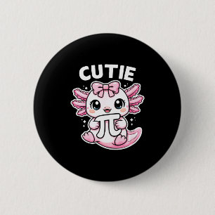 Lustiges süßes Axolotl-Symbol Mathelehrer Süße Button