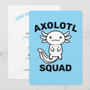Lustiges süßes Axolotl-Team benutzerdefiniert edit Einladung