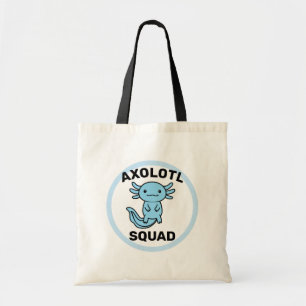 Lustiges süßes Axolotl-Team benutzerdefiniert edit Tragetasche