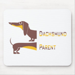 Lustiges süßes Dachshund für langes Hunde-Elternte Mousepad