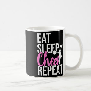 Lustiges Süßes Essen Schlafen Cheer Wiederholen Li Kaffeetasse