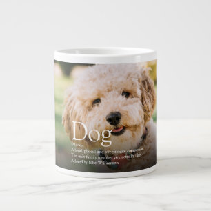 Lustiges süßes Foto Hund Definition Haustier Zitat Jumbo-Tasse
