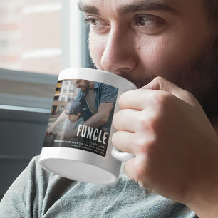 Lustiges Süßes FUNCLE 2 Foto Onkel Weihnachten Kaffeetasse