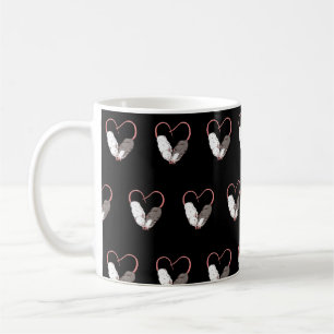 Lustiges Süßes Kleines Nagetier Haustier Glücklich Kaffeetasse