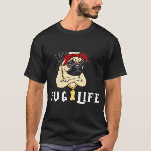 Lustiges süßes Pug-Leben  T-Shirt