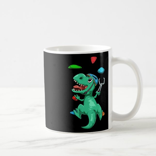 Lustiges T-Rex Boulder- und Klettergeschenk Kaffeetasse (Rechts)