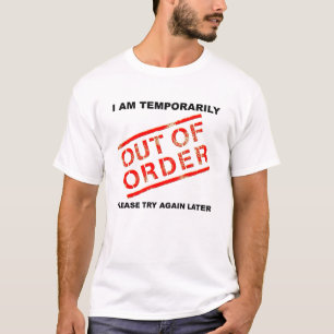Lustiges T-Shirt Außer Betrieb