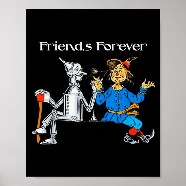 Lustiges T-Shirt Freunde für immer Zauberer von Oz Poster (Vorne)