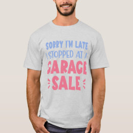 Lustiges T-Shirt für Garagenverkäufe, Lavendel und