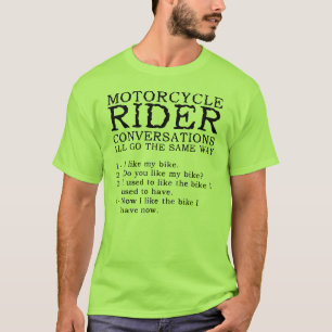 Lustiges T-Shirt für Motorrad-Gespräche