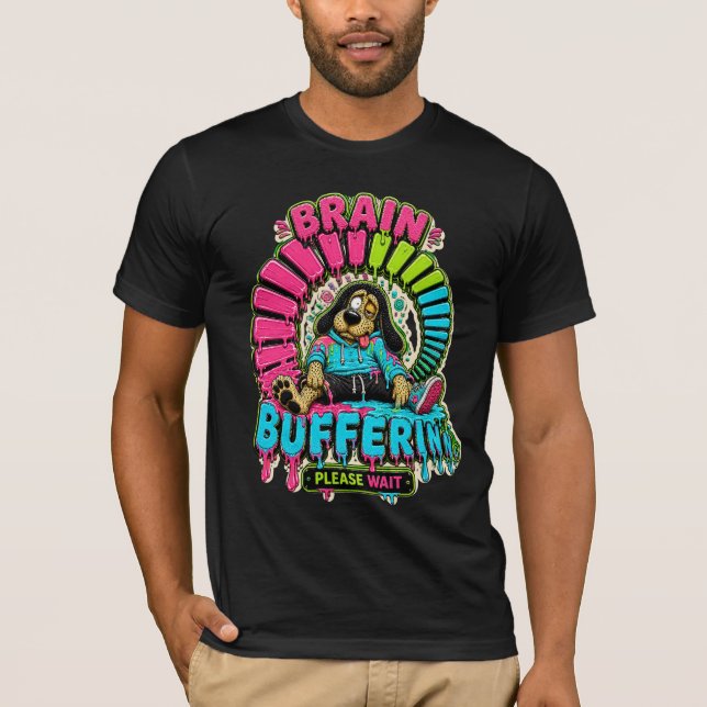 Lustiges T-Shirt mit Brain Buffering (Vorderseite)