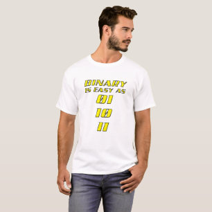 Lustiges T-Shirt mit einfachem Binärcode