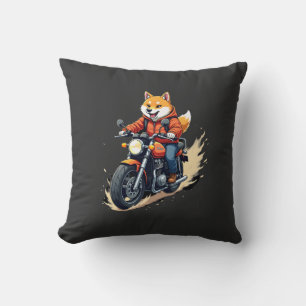 Lustiges T-Shirt, Shiba Inu, Motorrad, Hund, Puppe Kissen