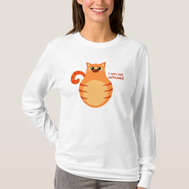 Lustiges Tabby-Katzen-Cartoon-T-Shirt T-Shirt (Vorderseite)