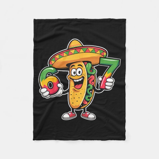 Lustiges Taco 67 Meme Cinco de Mayo Fiesta-Design  Fleecedecke (Vorderseite)