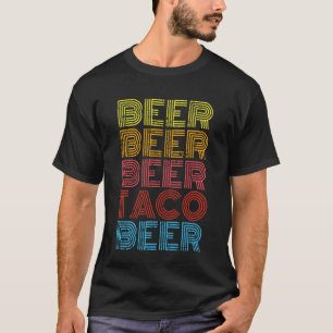 Lustiges Taco-Bier Retro Vintage Mexikanisch Tee t