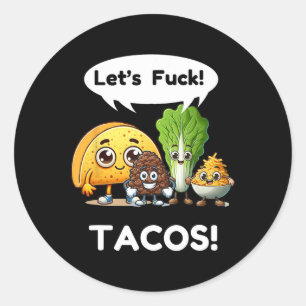 Lustiges Taco-Shirt. Cinco De Mayo1 Runder Aufkleber