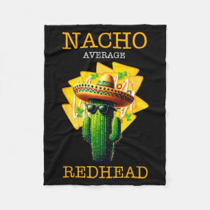 Lustiges Taco-Shirt für Rothaarige _ Sombrero Kakt Fleecedecke
