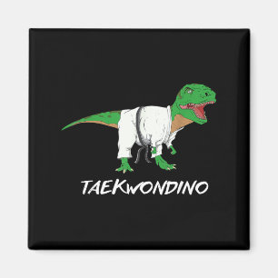 Lustiges Taekwondo T Rex Dinosaur Süße Kampfsporta Magnet