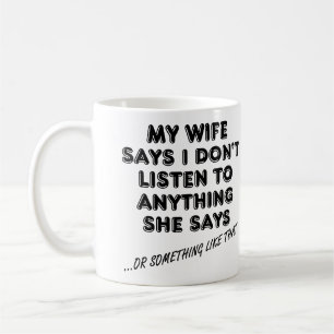 Lustiges Tasse oder Reisebecher für meine Frau hör