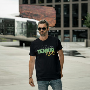 Lustiges Taucher-Tennis-Spieler-T-Shirt für Athlet T-Shirt