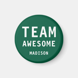 Lustiges Team Awesome Grüne Personalisierte Name Magnet
