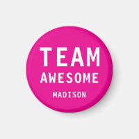 Lustiges Team Awesome Hot Pink personalisierter Na