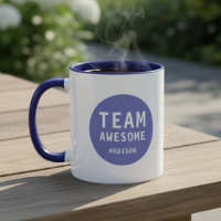 Lustiges Team Awesome Lila Personalisierter Name