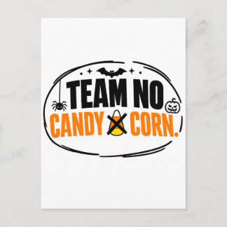 Lustiges Team Kein Candy Corn Halloween  Postkarte