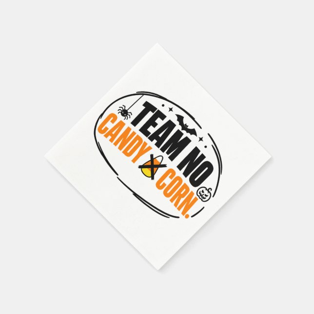 Lustiges Team Kein Candy Corn Halloween  Serviette (Ecke)