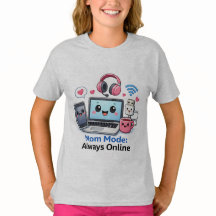 Lustiges Tech-Mama-Shirt Mama-Modus Immer Online M