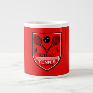 Lustiges Tennis-Spieler-Zubehör-Geschenk Jumbo-Tasse