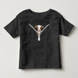 Lustiges Texas-Longhorn-Kalb Peek T-Shirt
