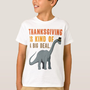 Lustiges Thanksgiving-Dinosaur-Zitat für Kinder T-Shirt