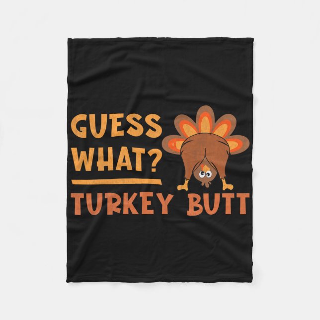 Lustiges Thanksgiving Errate Was Truthahn Hintern  Fleecedecke (Vorderseite)
