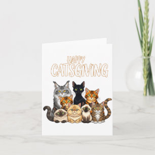 Lustiges Thanksgiving-Katzenliebhaber-Geschenk Fro Karte