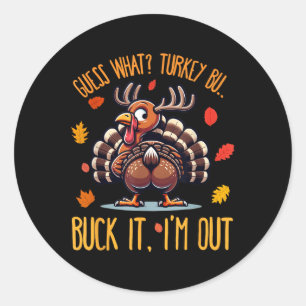 Lustiges Thanksgiving-Shirt Errate, was für ein Tr Runder Aufkleber