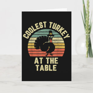Lustiges Thanksgiving-Shirt Retro Coolster Truthah Karte