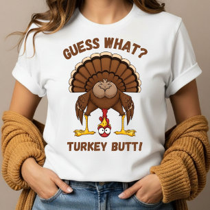 Lustiges Thanksgiving-T-Shirt, Rate mal, Truthahn- T-Shirt