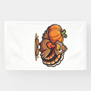 Lustiges Thanksgiving-Truthahn-Design Familien-Fe Banner