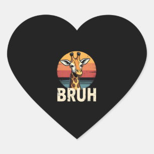Lustiges Tier-Giraffe-Meme-Face-Festive-Xmas-T-Shi Herz-Aufkleber