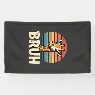 Lustiges Tier-Giraffe-Meme-Gesicht Festive Weihnac Banner