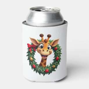 Lustiges Tier-Giraffe-Meme-Gesicht Festive Weihnac Dosenkühler