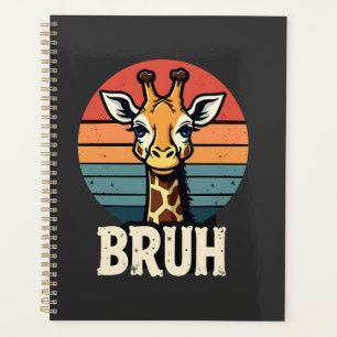Lustiges Tier Giraffe Meme Gesicht Festliches Weih Planer
